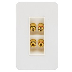 CHEIL ELECTRIC 香蕉插孔2燈開關蓋白色, 1個