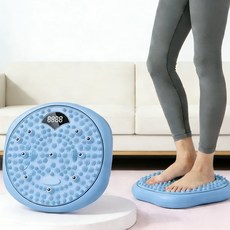 WINNECT 360회전 발바닥 지압 마사지판 허리 스트레칭 발지압 스텝퍼 발지압판 스탭퍼 스마트 디지털 디스플레이 회수 칼로리 시간 표시, 블루, 1개