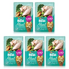 하림펫푸드 전연령 강아지 더리얼 밀 냉동 화식사료, 닭, 60g, 5개