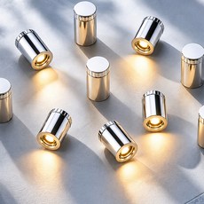미니 LED 스포트라이트 10개 세트 미니어처 모형 DIY 장식용 조명 파티/축제 분위기 연출 다양한 조명 컬러 가능, 1세트, 옐로우