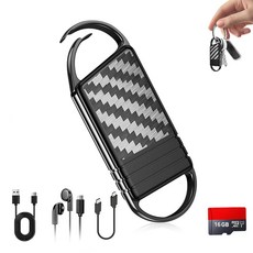 신클퍼 스마트 미니녹음기 고음질 녹음 장시간 녹음 64GB 휴대용녹음기 MP3, 16GB