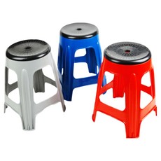 대창 플라스틱의자 간이의자 사각 보조, 12_회전의자(블루)