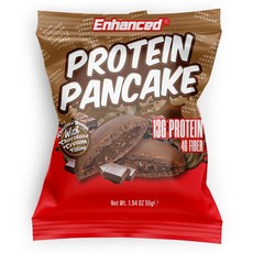인핸스드 프로틴 팬케이크 10개입 더블초콜릿맛 ENHANCED PROTEIN PANCAKE 단백질 다이어트간식, 55g, 1박스