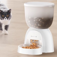 수린펫 강아지 고양이 스마트 자동급식기 5L 와이파이 앱연동, 1개, 화이트