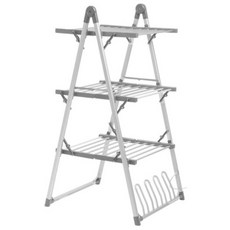 와이즌 50도 온열빨래건조대 드라이퀵 빨래냄새해결 운동화건조 OK, 3단_그레이, 1개, 그레이