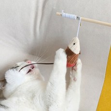 캣츠드림 고양이 패브릭 터그놀이 장난감 00065, 레드마우스스틱, 1개