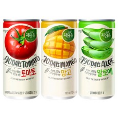 마셔몰 자연은 알로에+망고+토마토 주스 3가지맛, 30개, 180ml