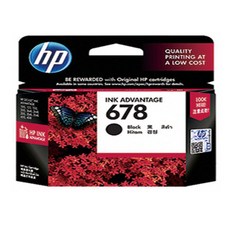 HP 678 정품잉크, 검정(CZ107AA), 1개