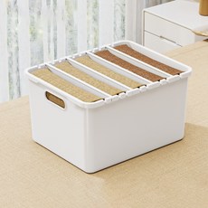 꿀템요정 옷정리리빙박스, 5개, 화이트