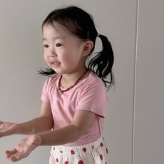 돗투돗 부들부들 베이직 유아 반팔 티셔츠 건조기가능 남아 여아 등원룩