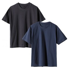 (당일발송) 1+1 고밀도 20수 남녀공용 프리미엄 순면 무지 라운드 반팔 티셔츠