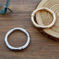 오픈형 오링 원터치 키링 40mm 2종 가방부자재, 2.골드, 1개