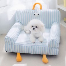 달리발리 소파몽 반려견 동물 폭신한 펫쇼파 시원한 꿀잠 쿠션, 소파몽 파란, 1개