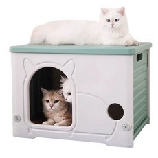그램도그 길고양이 여름집 고양이 하우스 숨숨집, 1개, 그린