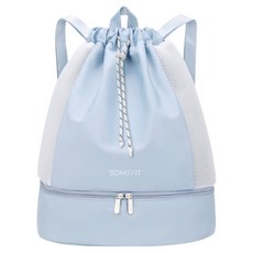 썸피트 신발보관 수영가방 방수 스포츠 백팩, 아이스블루