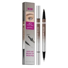 제이제이 몰 4D 결살눈썹 더블팁 타투 아이브로우펜 자연눈썹 연출 워터프루프, 1개, 02# 브라운