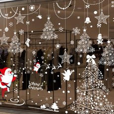[NEW 디자인] 히아데스 크리스마스 스티커 윈도우 장식 창문데코 스티커-XMSK501, 6번 옵션