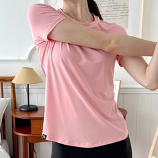 젝시믹스 여성 아이스페더 라이트 숏슬리브 냉감 반팔 티셔츠 요가 헬스 필라테스 런닝 운동복