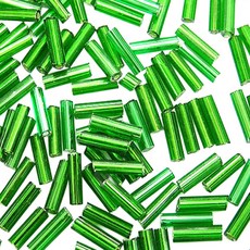 ALL 비즈 1.5 x 6mm 글래스 막대비즈 한팩 100g 컬러선택, 그린