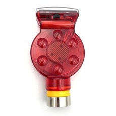 LED 자석용 쏠라 경고등 SM619 / 태양광 자동 충전 태양열 깜빡이 유도등 햇빛 안전용품, 1개