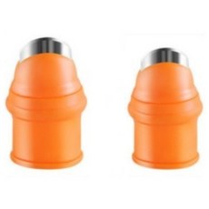 [오소사소] 채소손질에 필수 손가락칼 엄지칼 줄기커팅 골무 2개 한세트, 남성용+여성용, 1세트, 주황색