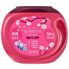 잔류세제 걱정 없는 4 in1 고농축 캡슐 세탁세제 워시테라피 10g X 50개입, 6개