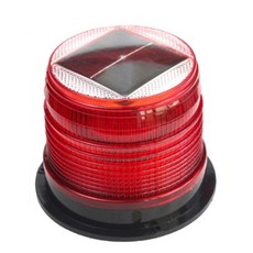 태양광 자석 무선 충전 LED 안전 표시 마그네틱 경광등 경고등 4종, 1개, 레드