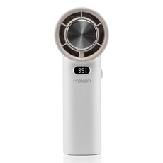 Frokom 휴대용 에어컨 손 선풍기 미니 탁상용선풍기 100단조절 1초급속냉각 3600mah BLDC모터 저소음, 화이트