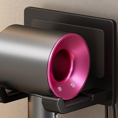 베나르 호텔 심플 무타공 드라이기 거치대 고강도 접착 패드스티커 두개 증정, 럭셔리 블랙, 2개