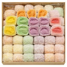 (떡DC몰) 과일모찌 찹쌀떡 팥앙금떡 빙수토핑 (40g50알) 2kg 오색과일맛모찌 자연해동떡 굳지않는떡 선물용 행사떡, 2박스