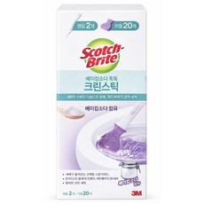 3M 변기청소용 베이킹소다 크린스틱 변기세정제 핸들 2개 / 리필 20개, 1세트, 화이트