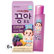 아이배냇 꼬마 끙아젤리 포도, 6개, 포도맛, 100g