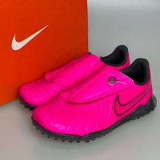 나이키 키즈 핑크 풋살화 찍찍이 벨크로 티엠포 레전드 클럽 신발주머니 증정