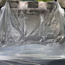 자동차 보호 정비용 일회용 비닐 시트 커버 뒷자석 5매, 1개