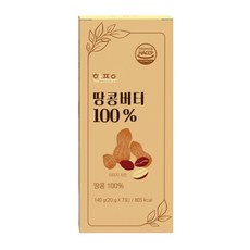 한포유 짜먹는 땅콩버터 100% 스틱, 7개, 20g