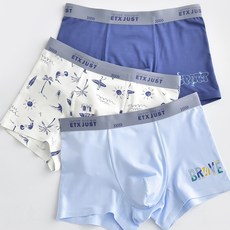 코코몽드 KC인증 초등학생 남아용 성장기에 맞춘 우리아이 무자극 속옷 50수 모달 드로즈 사각팬티 3종세트 GB378