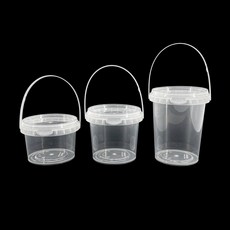 (50pcs) 정담 원형 손잡이 투명 미니 구디백 바스켓 3종, 50개