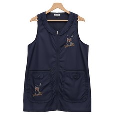 위키란쥬 부엉이 일반 지퍼 앞치마, 곤색