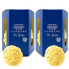 [건조클립증정] 2개입 그리스산 라그랑 천연해면 스펀지 - XL SIZE, 2개