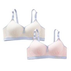 라온투유 배색 투웨이 면 수유 브라 2p