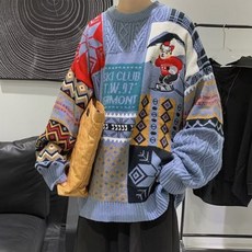 ZAJA 겨울 하이넥 기모 스웨터 크리스마스 긴팔 맨투맨 커플룩 니트