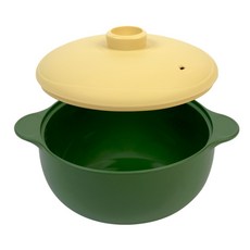 니콜레타 국산 실리콘 찜기 전자레인지 용기 1300ml, 그린, 1개