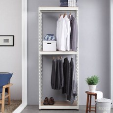 스피드랙 더 행거 3단 행거봉 2개 800 x 400 x 2100 mm, 화이트