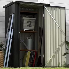 레드와이 소형 스틸창고 농막 조립식창고 간이 야외 이동식창고 블랙 전원주택, 스틸창고미니(콜드그레이)