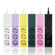 메가볼트 고용량 4000W 멀티탭 3구 누전차단 WI-CTAP-3C, 5m, 블랙, 1개