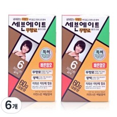 세븐에이트 칼라크림 염색제, 자연스런갈색, 6개