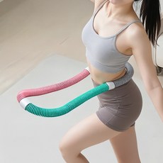 핏조여 다이어트 소프트 스프링 뱃살 훌라후프, 핑크계열, 1개, 1kg