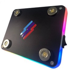 스마일텍 오토바이 RGB 2구 자석 충전거치대 배달대행 라이더용품 R2, RGB 2구 거치대 본체, 블랙