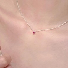 AKIPANDA 여성 러블리 미니 하트 목걸이