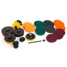 엔빙 욕실 자동차 다용도 전동드릴 청소브러쉬 22종 세트, 1세트, 옐로우 외 22개 (NV-121)